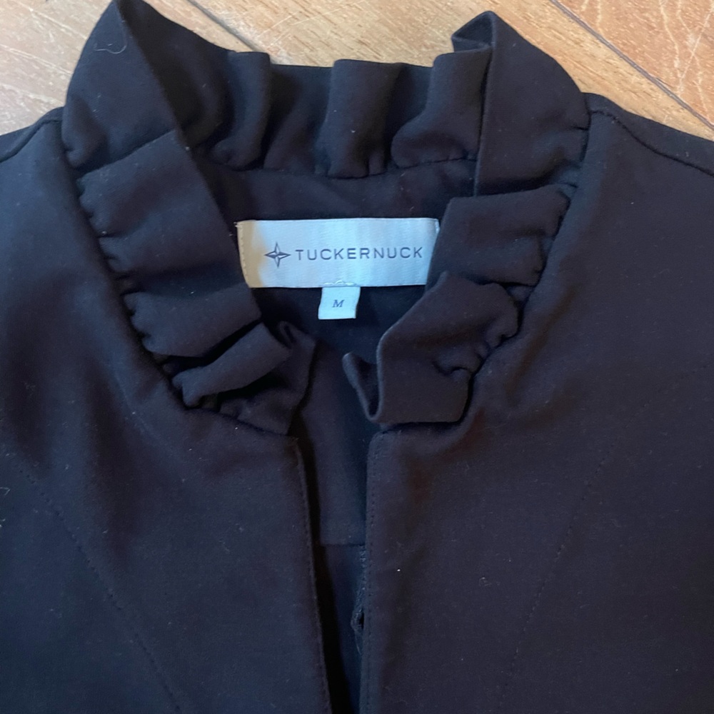 Tuckernuck Black Ruffle Neck Tunic Top - Picture 4 of 12